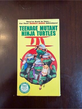 Vintage 1993 Teenage Mutant Ninja Turtles III on VHS.